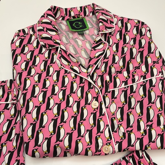 Pink Penguin Print Pajamas by C Wonder - Picture 2 of 5